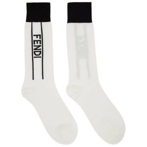NWT FENDI Calf-High Cotton Socks